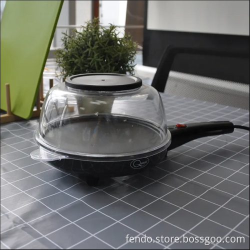800W Hot Air Popcorn Maker with Lid - 2-in-1 Home Electronic Oilless Popcorn & Crepe Maker